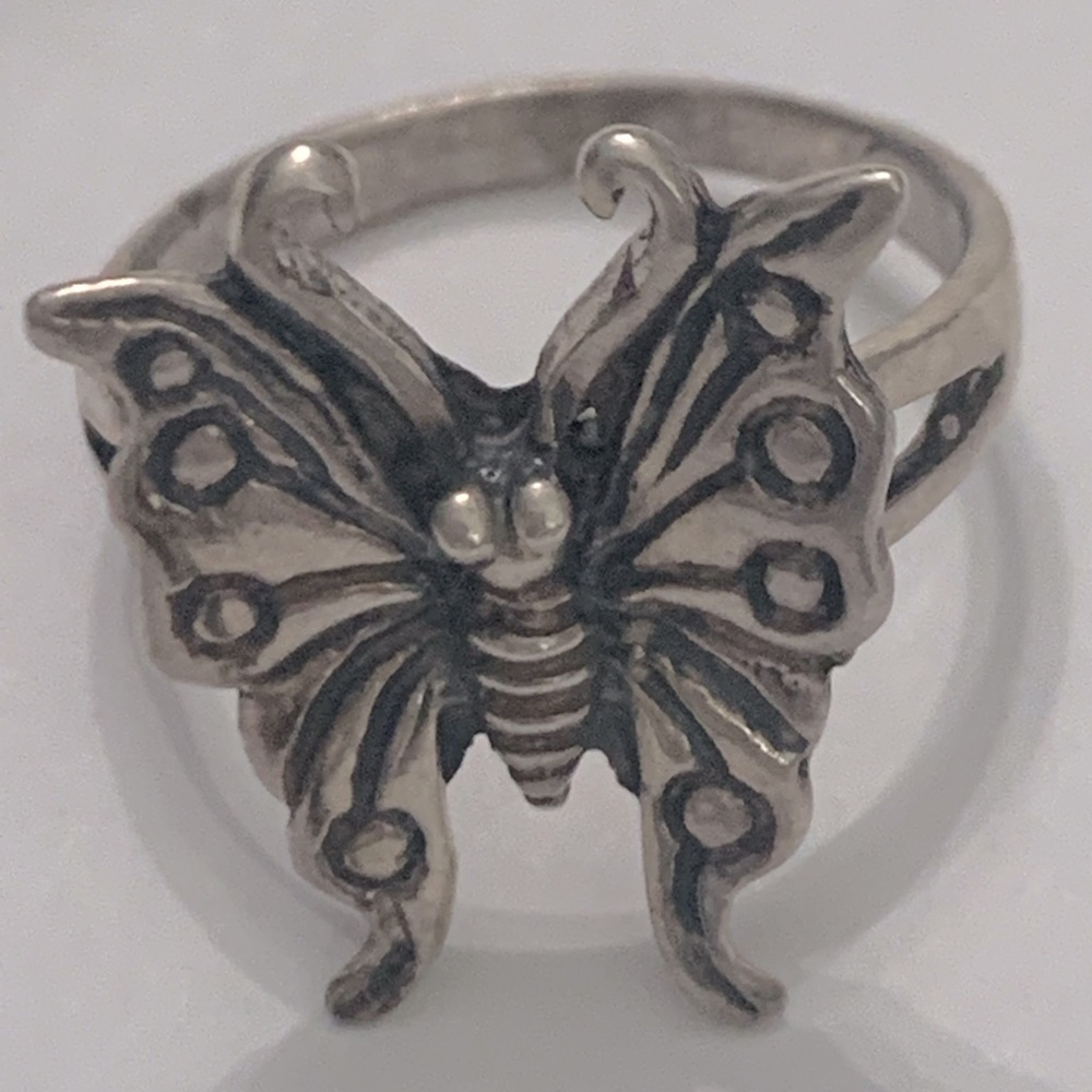 Vintage Silver Butterfly Ring